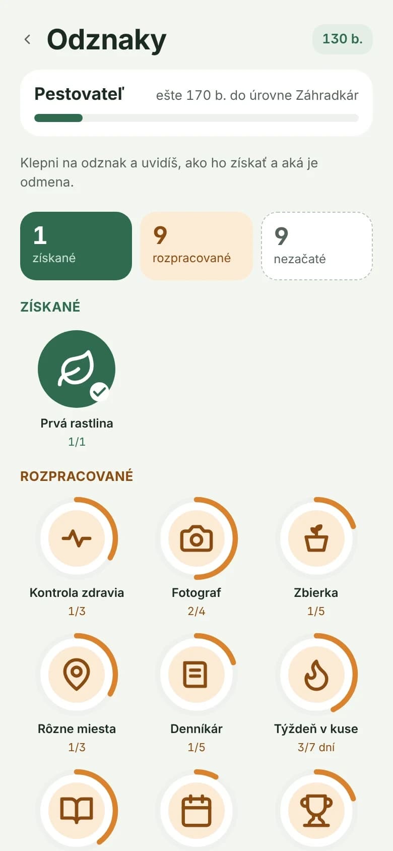 Návrh odznakov Flori.